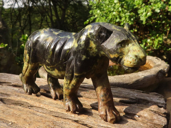 Polished Leopard Stone Lioness Carving  x 1 From Zimbabwe - Toprock Gemstones and Minerals 