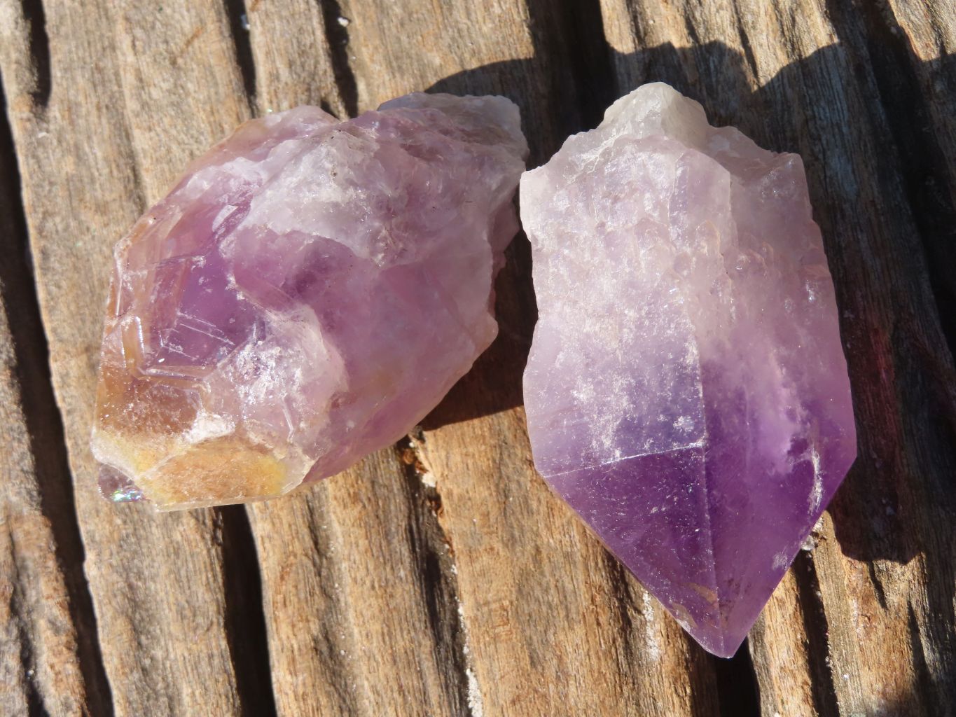 Natural Single Jacaranda Amethyst Crystals x 12 From Mumbwe, Zambia - Toprock Gemstones and Minerals 