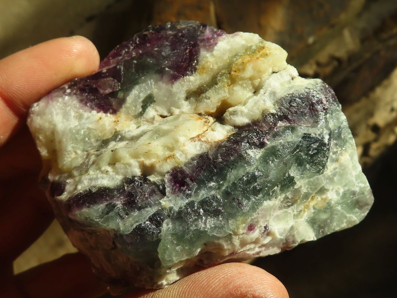 Natural Cobbed Watermelon Fluorite Specimens  x 12 From Uis, Namibia - Toprock Gemstones and Minerals 