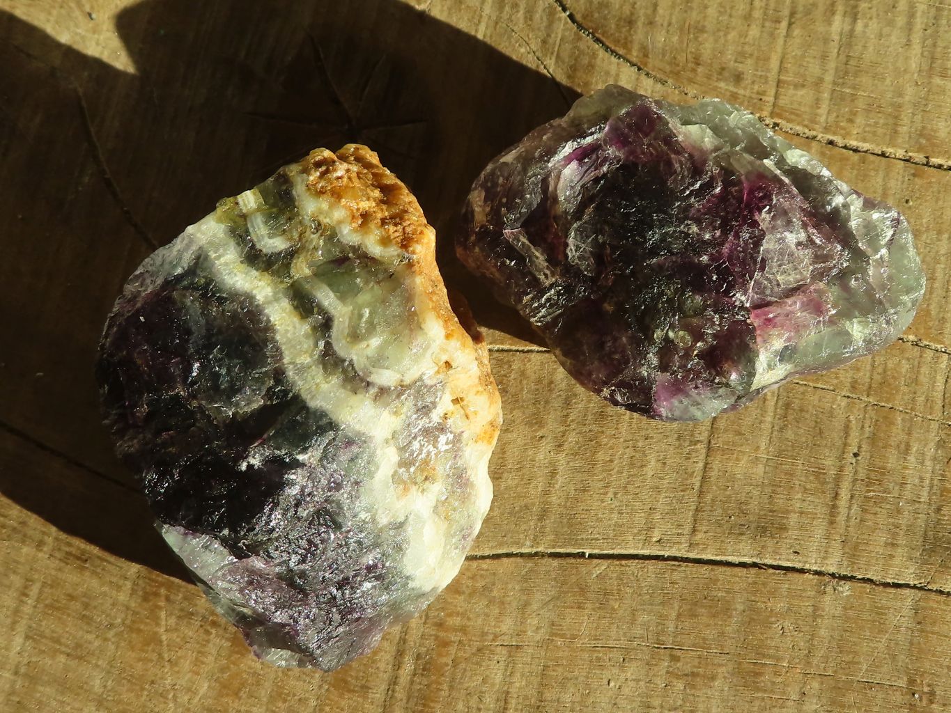 Natural Cobbed Watermelon Fluorite Specimens  x 12 From Uis, Namibia - Toprock Gemstones and Minerals 
