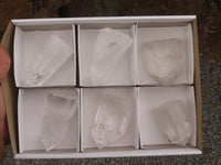Polished Clear Quartz Crystal Points x 6 From Madagascar - TopRock