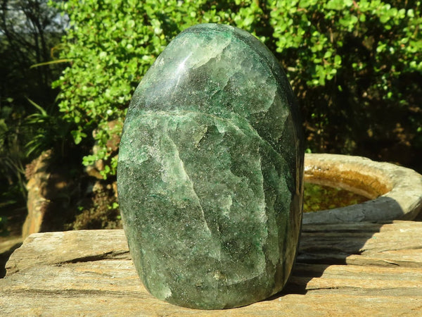 Polished Emerald Fuchsite Quartz Standing Free Form x 1 From Madagascar - Toprock Gemstones and Minerals 