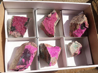 Natural Salrose Cobaltion Dolomite Specimens x 6 From Kakanda, Congo - Toprock Gemstones and Minerals 