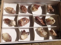Natural Red Hematoid Quartz Crystals x 12 From Karoi, Zimbabwe - Toprock Gemstones and Minerals 