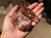 Natural Red Hematoid Quartz Crystals x 12 From Karoi, Zimbabwe - Toprock Gemstones and Minerals 