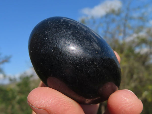 Polished Black Tourmaline Large Gallets (x5) & Sphere  x 6 From Madagascar - TopRock