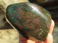 Polished Fluorescent Ruby Corundum In Chrome Verdite Free Forms x 3 From Zimbabwe - Toprock Gemstones and Minerals 