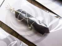 Polished Double Terminated Black Tourmaline with Silver Wire Wrapped Pendant  - sold per piece - From South Africa - TopRock