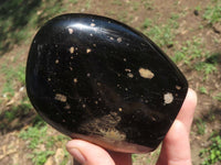 Polished Black Schorl Tourmaline Standing Free Forms  x 3 From Madagascar - TopRock
