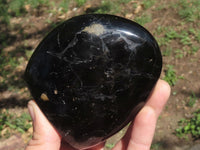 Polished Black Schorl Tourmaline Standing Free Forms  x 3 From Madagascar - TopRock