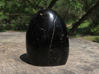 Polished Black Schorl Tourmaline Standing Free Forms  x 3 From Madagascar - TopRock