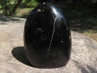 Polished Black Schorl Tourmaline Standing Free Forms  x 3 From Madagascar - TopRock