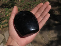 Polished Black Schorl Tourmaline Standing Free Forms  x 3 From Madagascar - TopRock