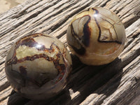 Polished Septarian (Calcite & Aragonite) Spheres x 6 From Mahajanga, Madagascar - TopRock