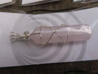 Polished Double Terminated Rose Quartz Crystals with Silver Wire Wrap Pendant - sold per piece - From South Africa - TopRock