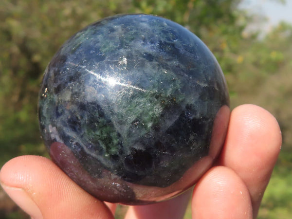 Polished Rare Iolite Water Sapphire Spheres  x 6 From Madagascar - TopRock