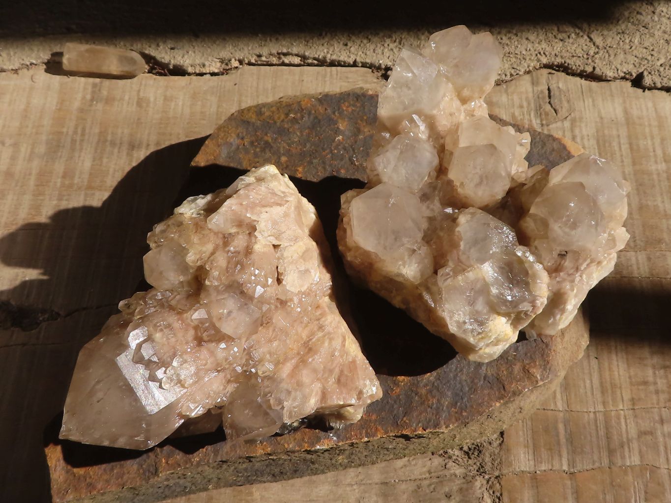 Natural Cascading Smokey Quartz Clusters x 2 From Luena, Congo - Toprock Gemstones and Minerals 