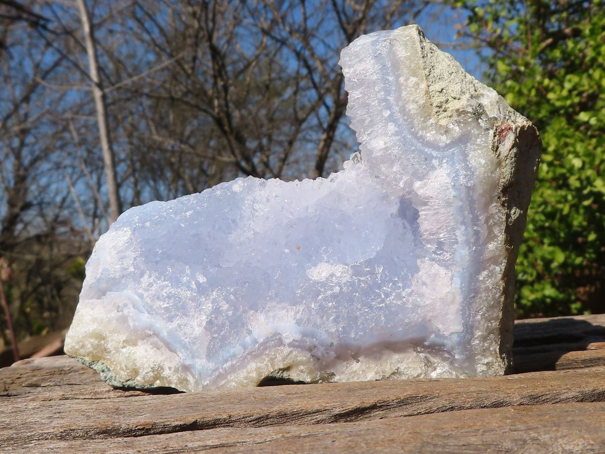 Natural Blue Lace Agate Geode Specimens x 6 From Nsanje, Malawi - Toprock Gemstones and Minerals 