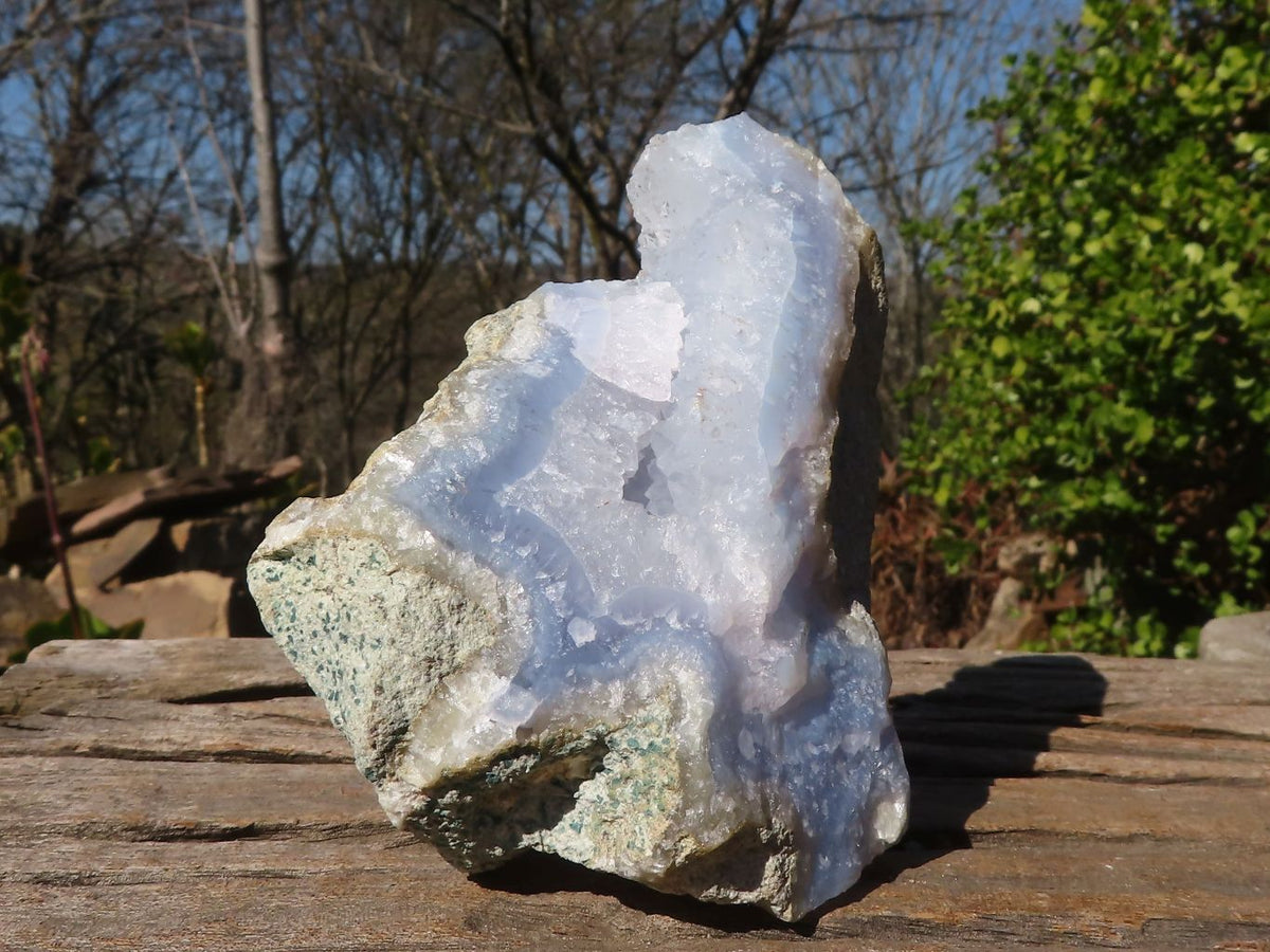 Natural Blue Lace Agate Geode Specimens x 6 From Nsanje, Malawi - Toprock Gemstones and Minerals 