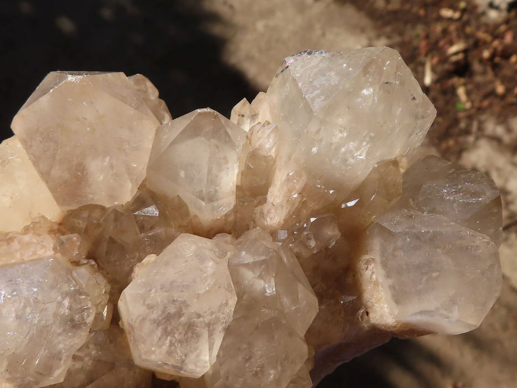 Natural Cascading Smokey Quartz Clusters x 2 From Luena, Congo - Toprock Gemstones and Minerals 