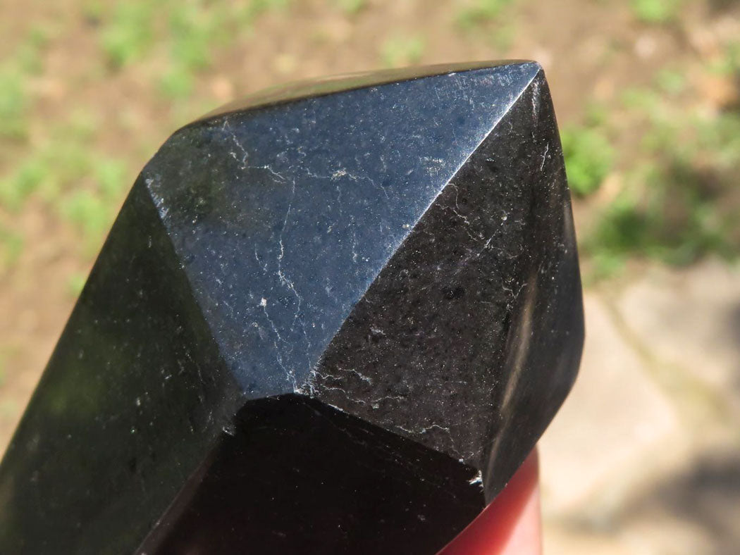 Polished Double Terminated Black Basalt Points  x 3 From Madagascar - TopRock