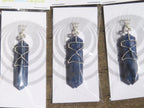Polished Double Terminated Sodalite Crystals with Silver Wire Wrapped Pendant  - sold per piece - From South Africa - TopRock