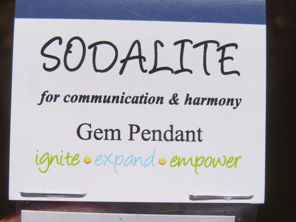 Polished Double Terminated Sodalite Crystals with Silver Wire Wrapped Pendant  - sold per piece - From South Africa - TopRock