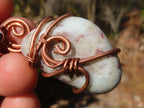 Polished Copper Wire Wrapped Pink Rubellite Pendants x 6 From Madagascar - Toprock Gemstones and Minerals 
