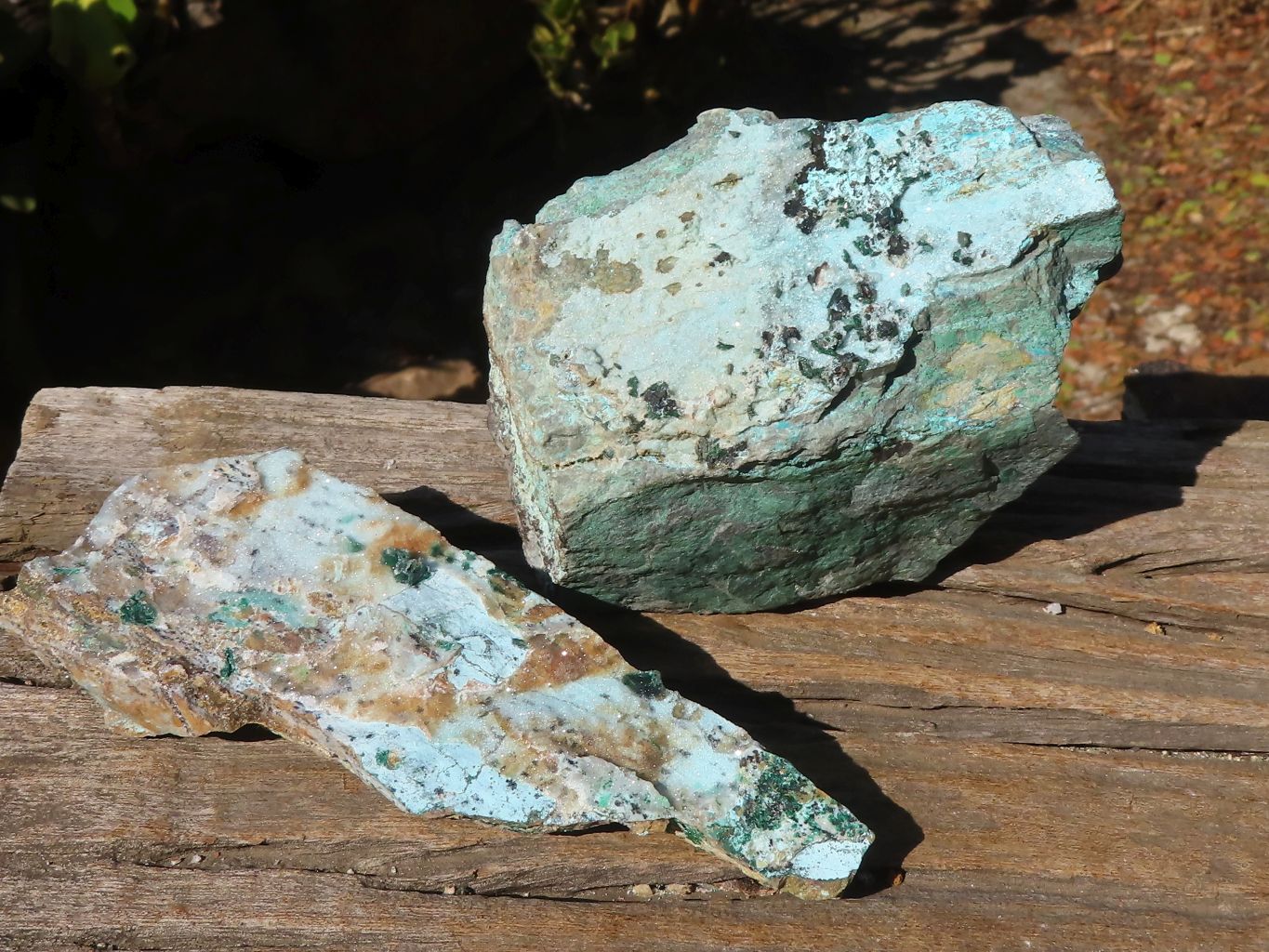 Natural Drusy Coated Chrysocolla & Malachite Dolomite Specimens x 4 From Likasi, Congo - Toprock Gemstones and Minerals 