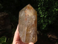 Polished Smokey Quartz & Golden Hematoid Quartz Points x 2 From Madagascar - TopRock