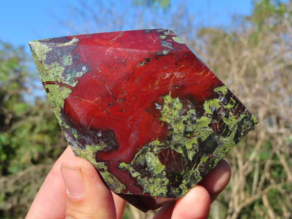Polished Bastite Dragon Bloodstone Standing Free Forms x 4 From Tshipise, South Africa - TopRock