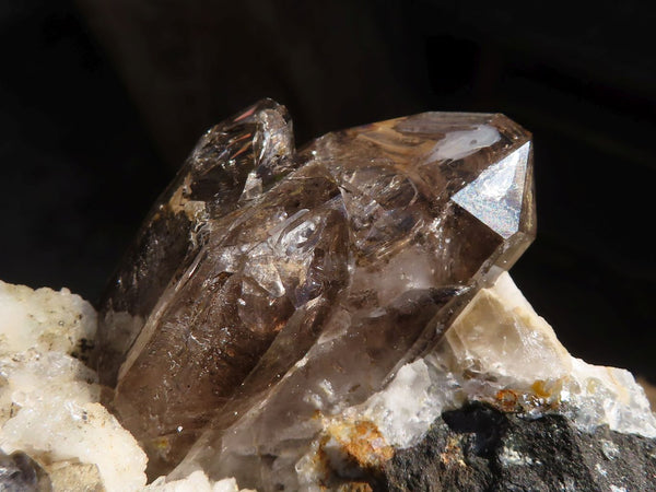 Natural Smokey Window & Clear Quartz Matrix Specimens  x 3 From Brandberg, Namibia - Toprock Gemstones and Minerals 