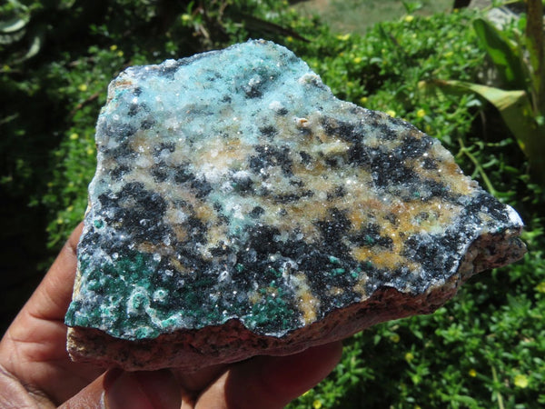 Natural Drusy Coated Specimens With Malachite & Chrysocolla x 3 From Likasi, Congo - TopRock
