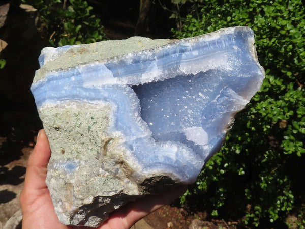 Natural Large Blue Lace Agate Geode  x 1 From Malawi - Toprock Gemstones and Minerals 