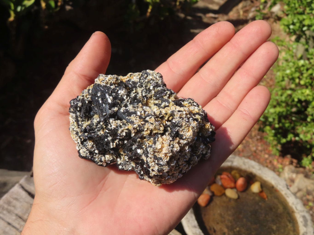 Natural Schorl Black Tourmaline Specimens x 6 From Erongo, Namibia - Toprock Gemstones and Minerals 