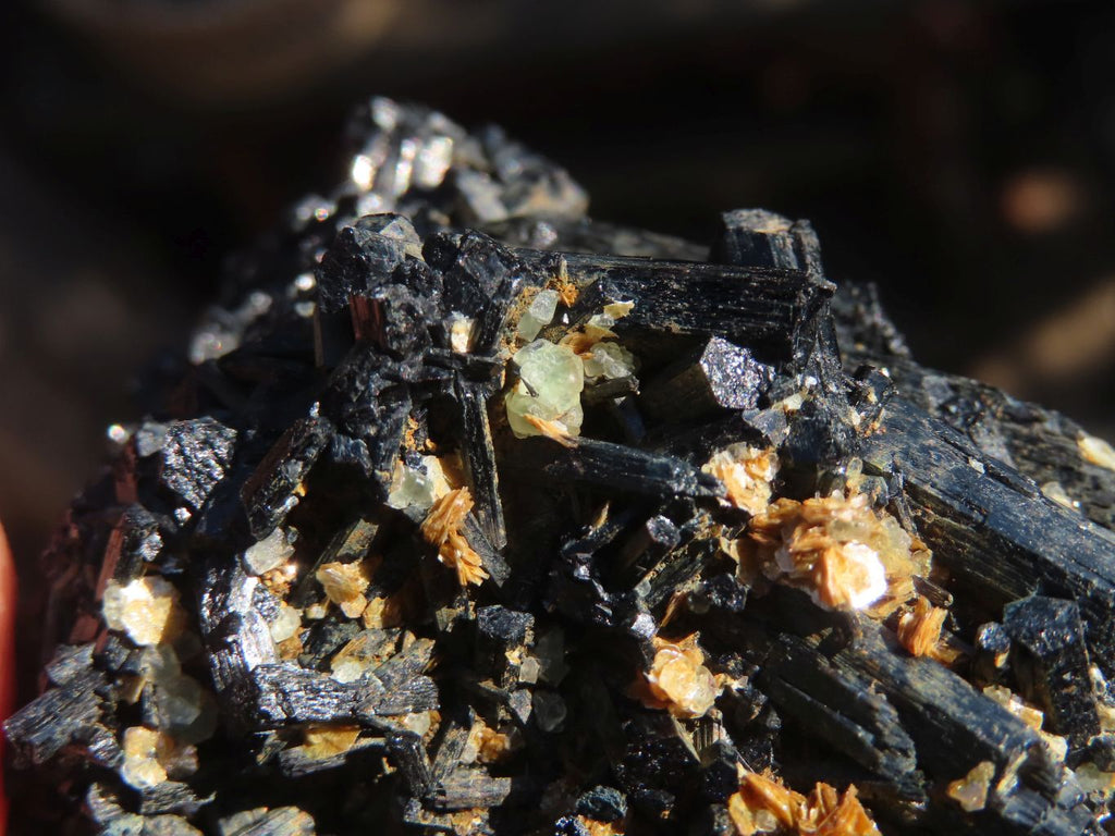 Natural Schorl Black Tourmaline Specimens x 6 From Erongo, Namibia - Toprock Gemstones and Minerals 