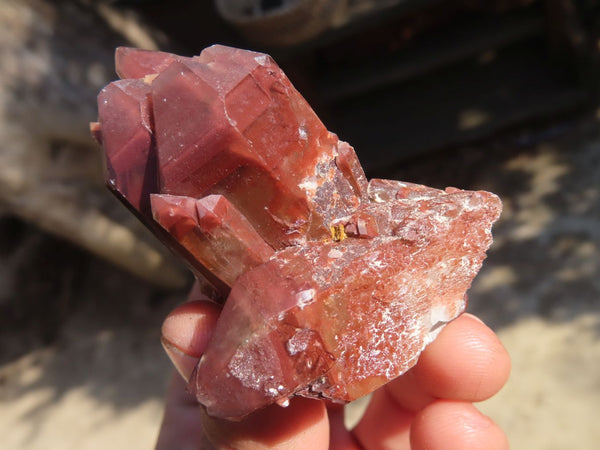 Natural Red Hematoid Quartz Crystals x 12 From Karoi, Zimbabwe - Toprock Gemstones and Minerals 