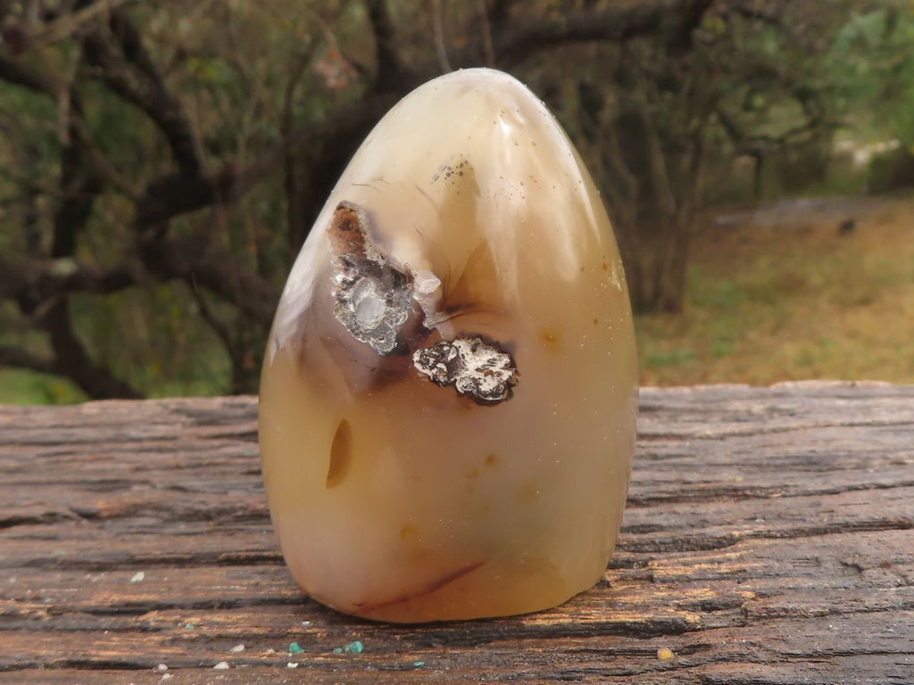Polished Trio Of Agate Standing Free Forms  x 3 From Madagascar - TopRock