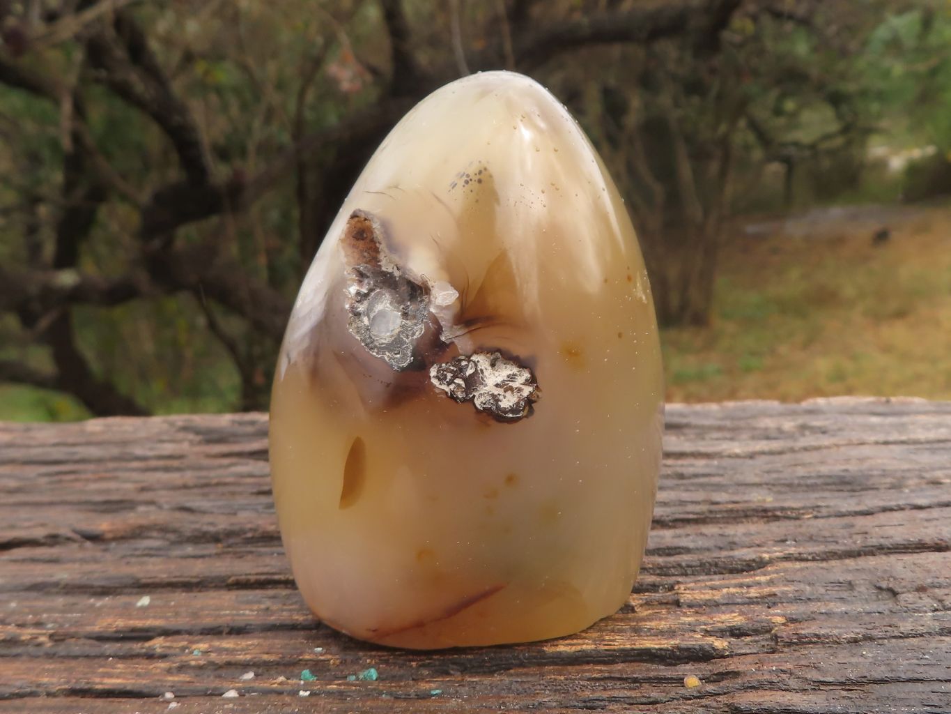 Polished Trio Of Agate Standing Free Forms  x 3 From Madagascar - TopRock