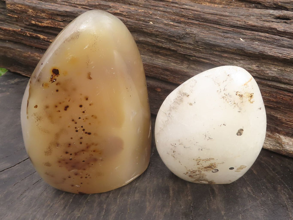 Polished Trio Of Agate Standing Free Forms  x 3 From Madagascar - TopRock