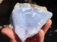 Natural Blue Lace Agate Geode Specimens  x 6 From Nsanje, Malawi - Toprock Gemstones and Minerals 
