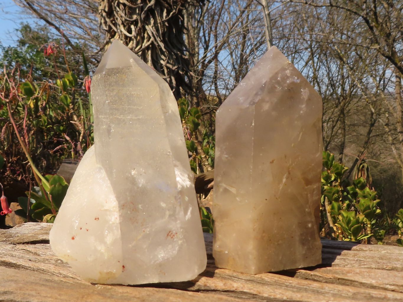 Polished Large Smokey Quartz Crystals x 4 From Angola - Toprock Gemstones and Minerals 