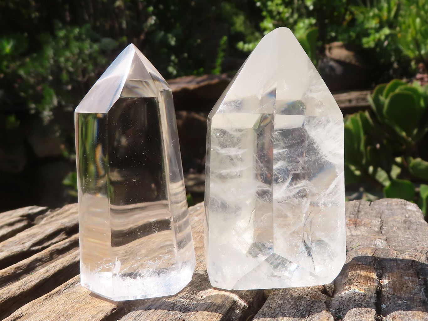 Polished Semi Optic Clear Quartz Points  x 6 From Madagascar - Toprock Gemstones and Minerals 