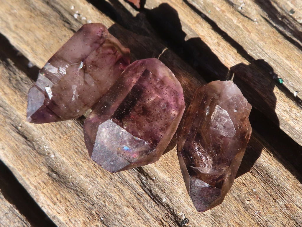 Natural Smokey Amethyst Crystals  x 12 From Chiredzi, Zimbabwe - Toprock Gemstones and Minerals 