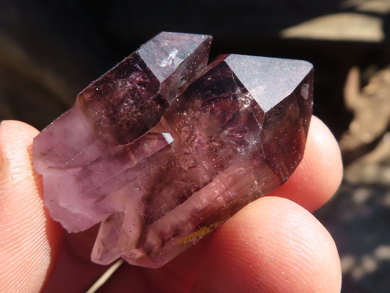 Natural Smokey Amethyst Crystals  x 12 From Chiredzi, Zimbabwe - Toprock Gemstones and Minerals 