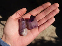 Natural Smokey Amethyst Crystals  x 12 From Chiredzi, Zimbabwe - Toprock Gemstones and Minerals 