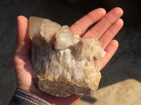 Natural Cascading Smokey Quartz Clusters x 2 From Luena, Congo - Toprock Gemstones and Minerals 