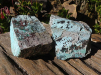 Natural Drusy Chrysocolla & Malachite Dolomite Specimens x 6 From Likasi, Congo - Toprock Gemstones and Minerals 