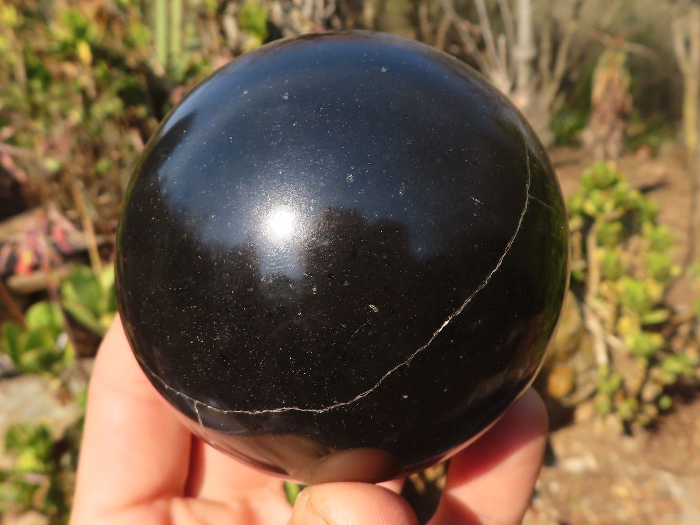 Polished Black Basalt Spheres x 2 From Madagascar - Toprock Gemstones and Minerals 