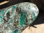 Polished Emerald Mica In Matrix Standing Free Forms x 2 From Mutoko, Zimbabwe - Toprock Gemstones and Minerals 